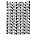 thumbnail image 3 of Ambesonne Cat Tablecloth Rectangular Table Cover, Doodle Characters, 60"x84", Black White, 3 of 4