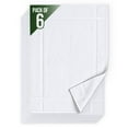 thumbnail image 1 of Alfombra de baño Pearl Linens, 100% algodón, 50 x 75 cm, 6 unidades, color blanco, 1 of 8
