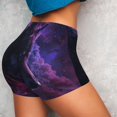 thumbnail image 5 of Yiaed Galactic Wolf Stare Print Women's Athletic Shorts Running Shorts Sporty Short High Waisted Elastic Workout Shorts for Yoga Gym Running & Sports -X-Large, 5 of 8