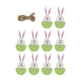 thumbnail image 3 of Adornos colgantes de madera BLESIY 10 Unids Huevo de Pascua, 3 of 8
