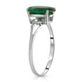 thumbnail image 3 of Galaxy Gold 1.90 Carats 14K Solid White Gold Emerald Solitaire Ring with Genuine Vibrant Emerald - Green with Envy Anniversary Engagement Promise Valentines for Her Him Unisex Ring (8), 3 of 3
