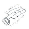 thumbnail image 2 of Chrome Solo Seat Luggage Rack For 97-Up Harley-Davidson FLHTC Road King Touring, 2 of 11