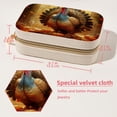 thumbnail image 5 of Thanksgiving Turkey Velvet Portable Jewelry Box with Removable Compartment - Ideal Bracelet Holder and Necklace Organizer - Gift, 5 of 7