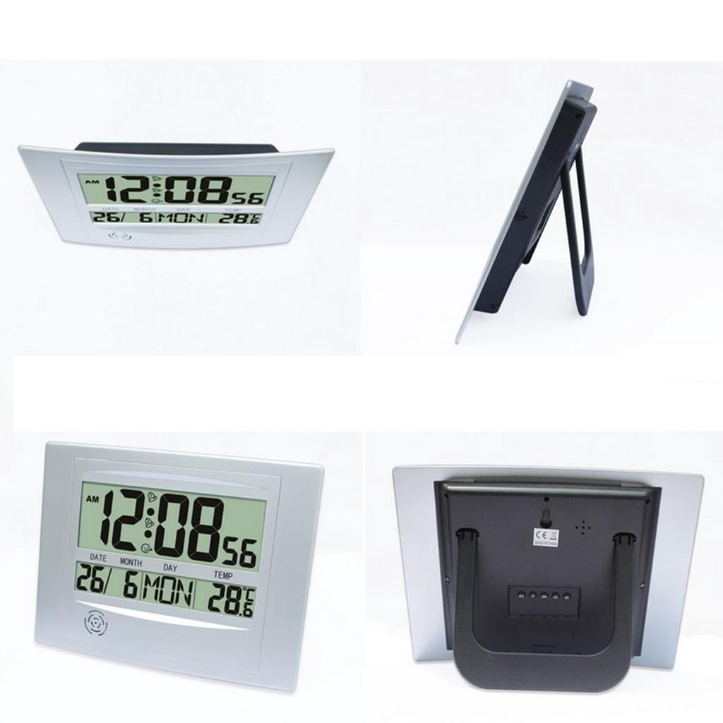 Fashion LCD Screen Digital Table Wall Clock Indoor Temperature Meter Calender Clock