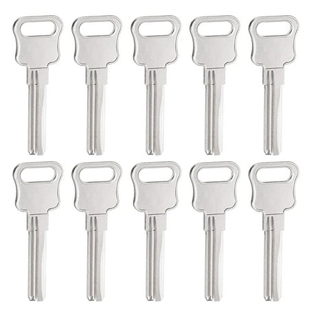 Uxcell Key Blank 35mm Length 2 Slot Brass New Un-cut Replacement Accessories 10 Pack