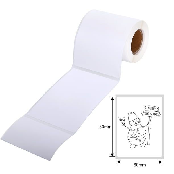 Aibecy Thermal Printing Label Paper Self-Adhesive Label Printer Sticker Printable Paper Roll Waterproof Oil-Proof Tear Resistant for Food Commodity ...