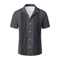 thumbnail image 3 of Blmnix Guide Mens T-Shirts Oversized Hawaiian Shirt Big And Tall Shirts Tees Short Sleeve Collared Button UP Gray Casual Shirts for Men,L, 3 of 3
