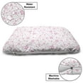 thumbnail image 3 of Pastel Pet Bed, Soft Pink Flower Petals Watercolor Painting Style Rose Blossom Romantic Gentle, Resistant Pad for Dogs and Cats Cushion with Removable Cover, 24" x 39", Pale Pink White, by Ambesonne, 3 of 4