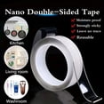 thumbnail image 3 of Transparent Washable Reusable Double-Sided Nano Adhesive Tape for Furniture - 5M, 3 of 7