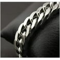thumbnail image 2 of QQTDFG Charming 316L Stainless Steel Silver Heavy Tone Curb Cuban Men's Bracelet 8-10"-7.5inch-10mm, 2 of 5