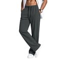 thumbnail image 3 of Athletic Pants for Men Drawstring Elastic Waist Wide Leg Pants Summer Lightweight Quick Dry Joggers, 3XL, 3 of 8
