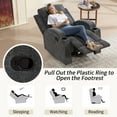 thumbnail image 5 of Bonzy Home Fabric Manual Recliner Chair — Modern Single-Seat Recliner with Padded Armrests & Backrest for Living Room & Bedroom, 5 of 6