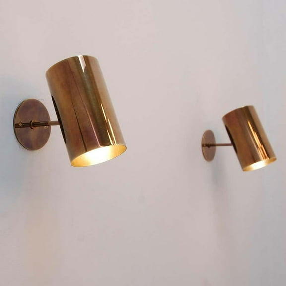 Italian Handcrafted Pure Brass Wall Sconce – Timeless Mid-Century Wall Light – Elegant Accent Lamp for Living Room, Office, or Home Décor