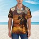 thumbnail image 2 of Fotbe Western Desert Cowboy Cloud Camisa Hawaiana para Hombre Unisex – Camisa Casual de Verano con Botones de Manga Corta de Algodón y Lino,Small, 2 of 7