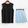 thumbnail image 4 of Conjunto Deportivo de los Hombres, Moda Casual de Color Sólido Cuello en V sin Mangas de Elasticidad Superior para el Desgaste Al Aire Libre, Traje Atlético de Humedad, 4 of 5