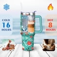 thumbnail image 4 of Christmas Gingerbread Man 40 Oz Tumbler with Handle Lid and Straw, Stainless Steel Double Walled Vacuum Insulated Cup, Cute Birthday Gifts Tumbler for Women Men Friends, 4 of 7