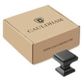 thumbnail image 4 of Cauldham 5 Pack Solid Kitchen Cabinet Knobs Pulls (1-1/8" Square) - Transitional Dresser Drawer/Door Hardware - Style S685 - Matte Black, 4 of 5