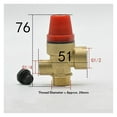 thumbnail image 2 of DN15 G1/2 inch Pressure Relief Valve for Water Heater Boiler Hot Water Tank Safety Valve Control Value 1.5 - 8 Bar ,Durable Materia, 2 of 2