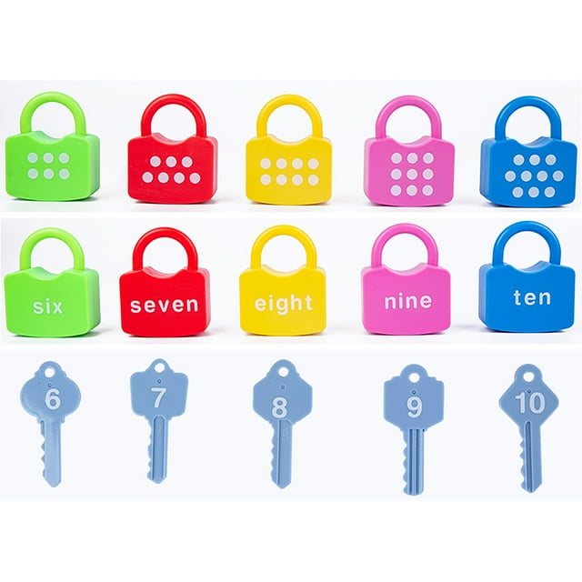 jovati Early Education Educational Toys Montessori Unlocking Practice Number Game