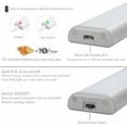 thumbnail image 5 of Juego de 3 10 bombillas LED Sensor de movimiento magnetizado recargable inalámbrico USB 2 modos de iluminación portátil Luz de armario, luz de emergencia portátil, luz de noche para niños,, 5 of 5