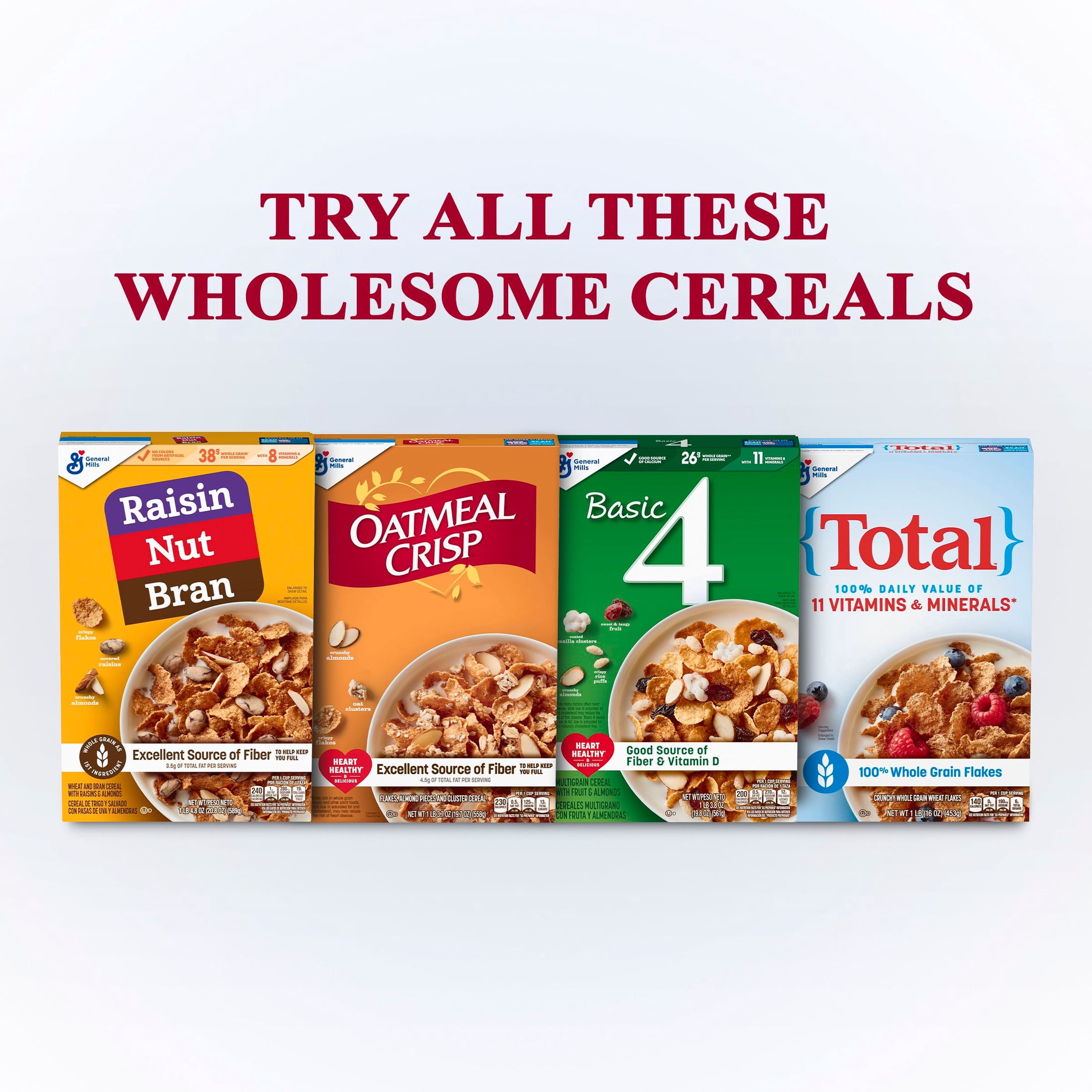 Total Breakfast Cereal, 100% Daily Value of 11 Vitamins and Minerals, 16 oz