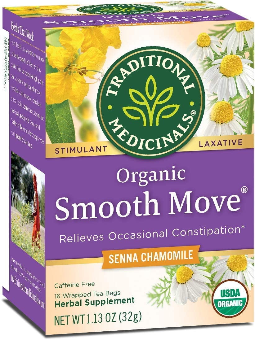 Traditional Medicinals Smooth Move Chamomile Laxative Tea Organic, 16 CT (Pack 1)