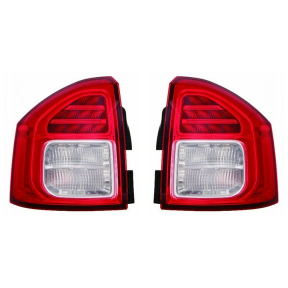 For Jeep Compass Tail Light Assembly 2011 2012 2013 Driver and Passenger Side Pair LED For CH2800197 | 5182543AC