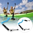 thumbnail image 3 of Riwesomey 2 piezas Kayak Paddle Leash Lanyard Cuerda anticaída Bombillas para automóviles Azul, 3 of 6