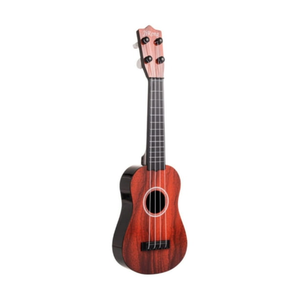 Ukelele para niños, instrumento musical de juguete, guitarra de cuatro cuerdas, guitarra pequeña para niños rojo