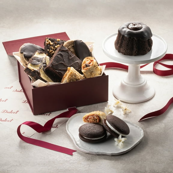 Dulcet Gift Baskets Ultimate Chocolate Collection Gift Box Filled with Fudge Brownie