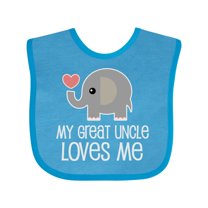 Inktastic My Great Uncle Loves Me Boys or Girls Baby Bib
