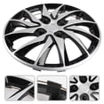 thumbnail image 2 of Hubcap 14 Inch Car Wheel Cap Case Hubcap for Car Hub Cap Auto Refit Accessory (Silver Black), 2 of 6