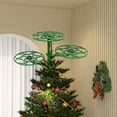 thumbnail image 4 of Dmlowu Christmas Tree Topper Holder - Flat Wide Base Tree Topper Holder, 3 Head Universal Christmas Tree Toppers Holder ​for Angel Snowman Star Tree Topper, Green, 4 of 6
