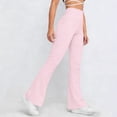 thumbnail image 6 of Mgmyaa Women's Soft Stretchy Polyester Spandex Flare-Leg Girlfriend Full Pants with Pull-On Mid Waist Moisture-Wicking Stretchable Active Fit Yoga Trousers for Sports Pilates Workout Daily, 6 of 9