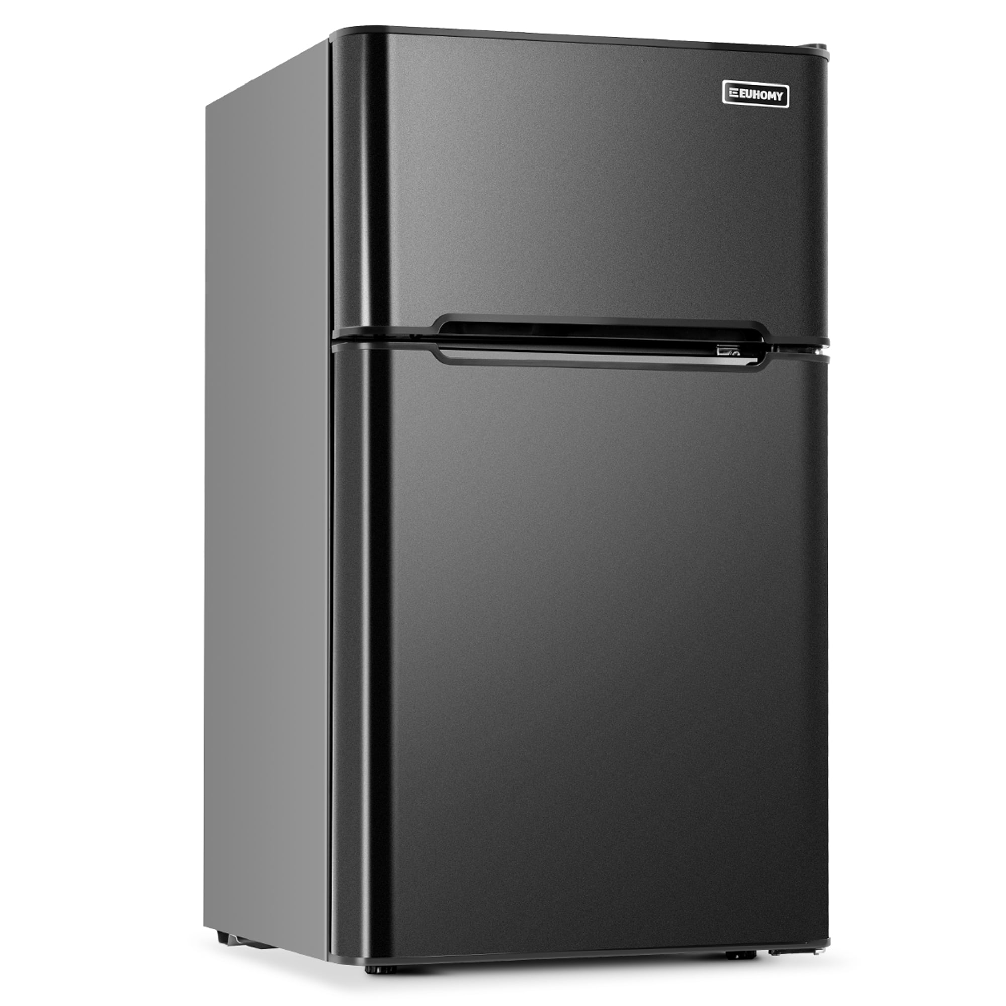 Euhomy Mini Fridge With Freezer 3 2 Cu Ft Compact Refrigerator With Freezer 2 Door Mini Fridge With Freezer Upright For Dorm Bedroom Office Apartment Food Storage Or Drink Beer Black Walmart Com