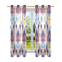Symbol Pattern Boho Blackout Curtains Patio Door Curtains Window Decoration for Bedroom Living Room 2 Panels