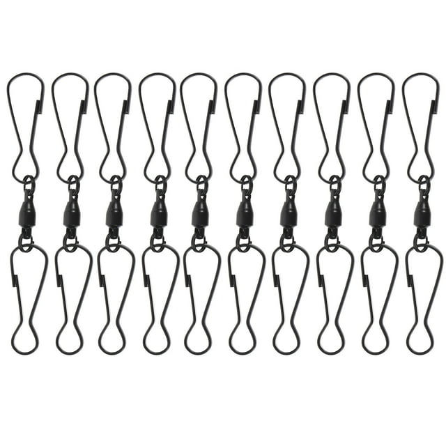 10 Pcs Pinces à Manche à Vent Crochets Pivotants Doubles 360° Crochets de Suspension Rotatifs