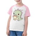 thumbnail image 3 of RXIRUCGD 2025 Vêtements d'Été pour Enfants Tout-Petits Garçons Filles Mode Mignon Col Rond Imprimé Manches Courtes Haut, 3 of 7