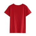 thumbnail image 5 of Xuanfei Women Snowflake Letter Print Crew Neck Short Sleeve T-shirt, 5 of 7