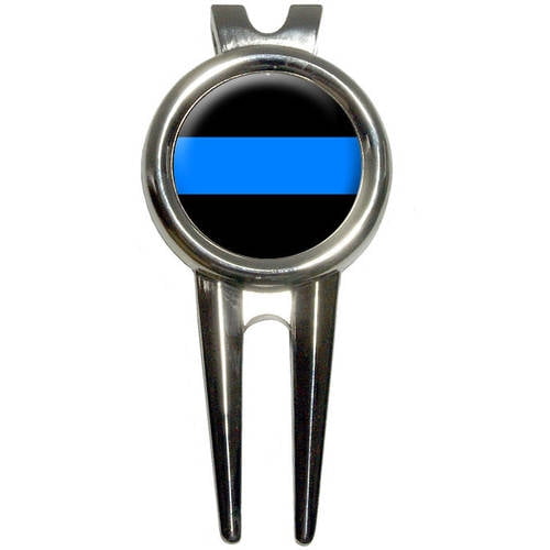 Thin Blue Line Golf Divot Repair Tool and Ball Marker