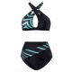 thumbnail image 1 of Traje de baño para mujer Body-fitting Estampado conservador Boxer Split Traje de baño Conjunto de dos piezas OAVQHLG3B Store  lin121212, 1 of 3