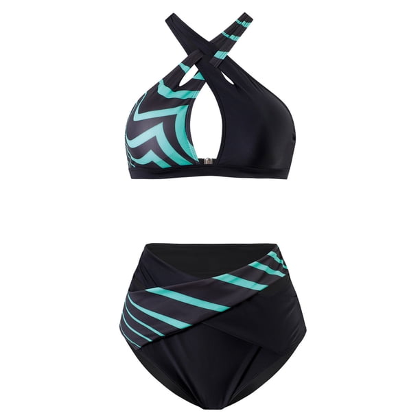 Traje de baño para mujer Body-fitting Estampado conservador Boxer Split Traje de baño Conjunto de dos piezas OAVQHLG3B Store lin121212