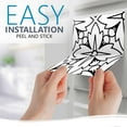 thumbnail image 6 of Mi Alma Black White Floral Peel & Stick Tiles - Vinyl Backsplash 8x8, 6 of 10