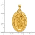 thumbnail image 3 of 14K Yellow Gold Charm Pendant Themed 39 mm 21 Saint Christopher Medal, 3 of 4