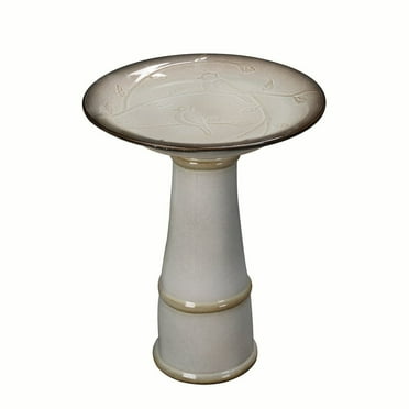 Hi-Line Gift Ltd. Ceramic Birdbath - Ivory Elegance