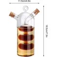 thumbnail image 3 of Olive Oil and Vinegar Dispenser Cruet Bottles, 2 in 1 Double Layer Glass Olive Oil Bottle Cruet with Cork Stoppers, Double Pourer Spout Oil Dispenser, 3 of 5