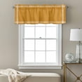 thumbnail image 3 of Pure Turmeric Kitchen Curtain Valances for Windows Farmhouse Short Curtains, Simple Solid Color Rod Pocket Valance Curtain for Bedroom Cafe Living Room 42"x12", 3 of 8