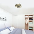 thumbnail image 5 of All the Rages Barnlit 4-Light Square Metal Flush Mount in Medium Wood, 5 of 9