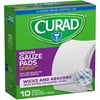 Curad Pro Medium Gauze Pads, 3 X 3 inches - 10 Ea