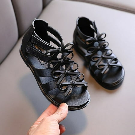 

ANXINDAXZ Summer Roman Sandals Girls Gladiator Boots Narrow Band Fashion Princess Soft Bottom Shoes Baby Beach Shoes